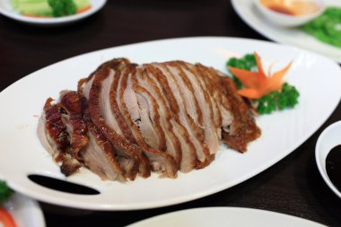 Peking Duck sliced and prepared clipart