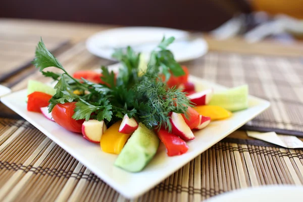 Segmenten van diverse groenten — Stockfoto
