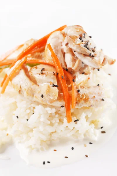 stock image Rice with chicken