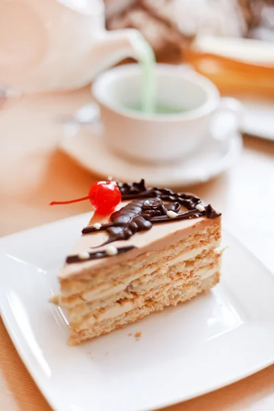 Té con pastel — Foto de Stock