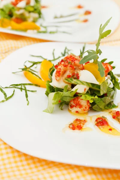 stock image Summer salad with shrimps