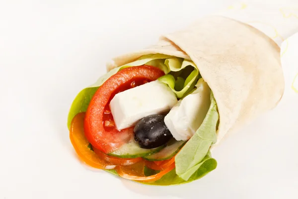 Tortilla with vegetables — Stock Photo, Image