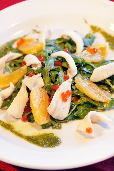 Salad with calamari and orange — Stock Photo, Image