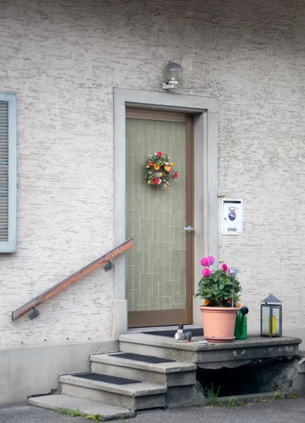 Fleur près de la porte — Photo