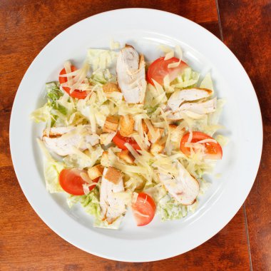 Caeser Salad with chicken fillet clipart