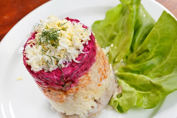 Russian herring salad — Stock Photo, Image