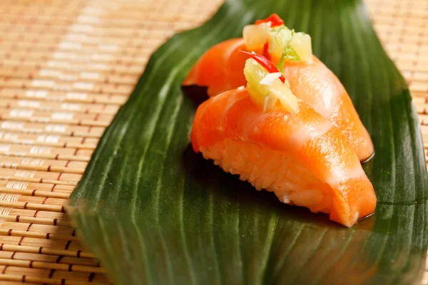 stock image Sushi on the leaf