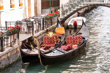 Gondolas in Venice clipart