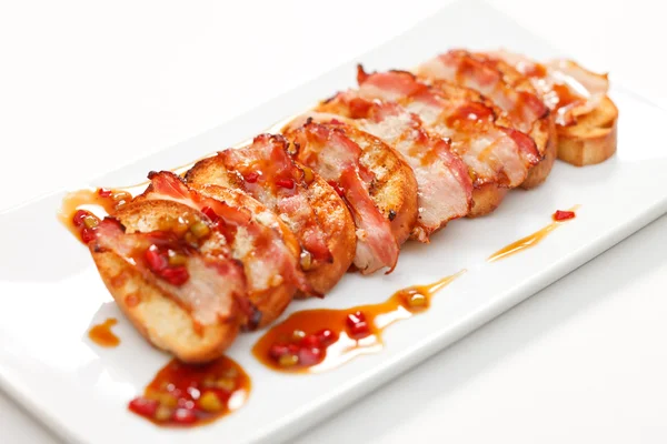 Pain grillé au bacon — Photo