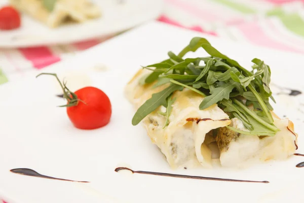 Cannelloni with pork and ricotta cheese — Stock Photo, Image
