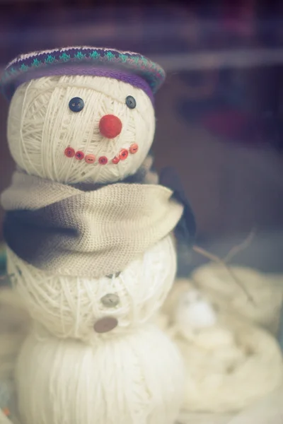 Morsom snømann – stockfoto