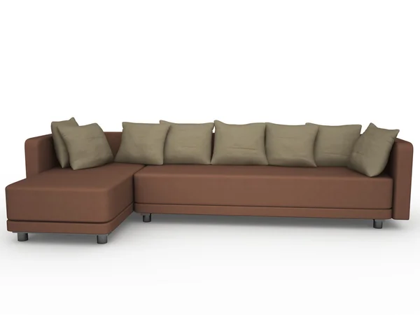 Bruin sofa — Stockfoto