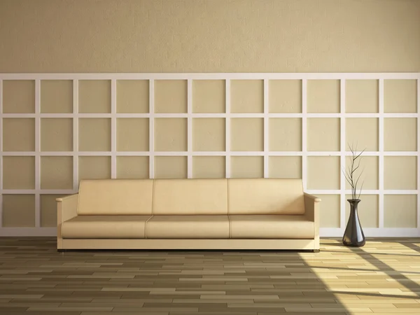 Interior com sofá — Fotografia de Stock