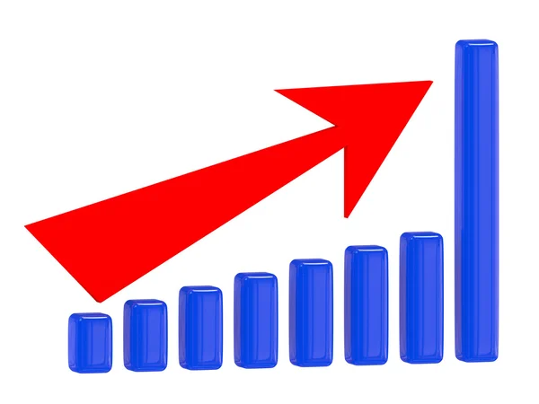 Den blå grafen — Stockfoto