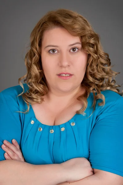 Fat woman portrait — Stock Photo, Image