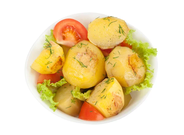 Batatas frescas cozidas em uma tigela — Fotografia de Stock