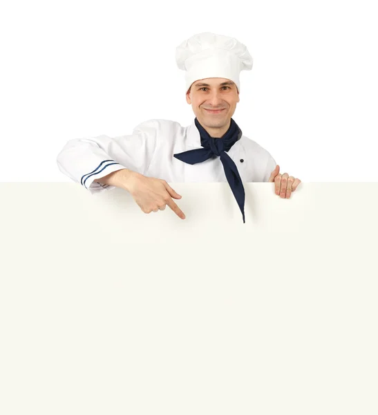 Szef kuchni, prezentując — Zdjęcie stockowe