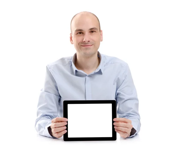 Homem com tablet pc — Fotografia de Stock