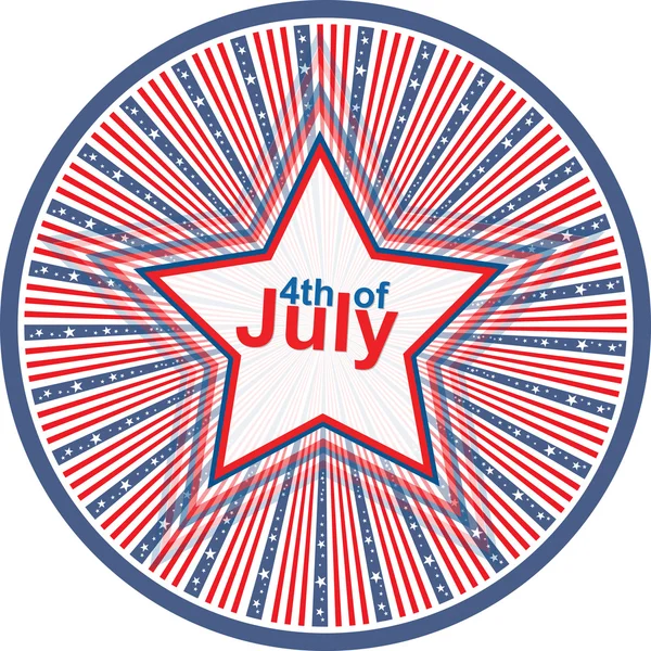 独立記念日 7 月の設計の第 4 回 — ストックベクタ