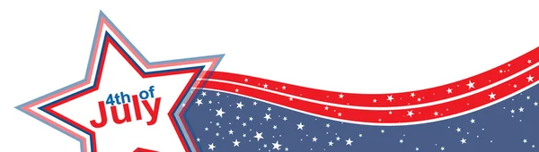 Il 4 luglio, giorno dell'indipendenza americana. Illustrazione vettoriale . — Vettoriale Stock