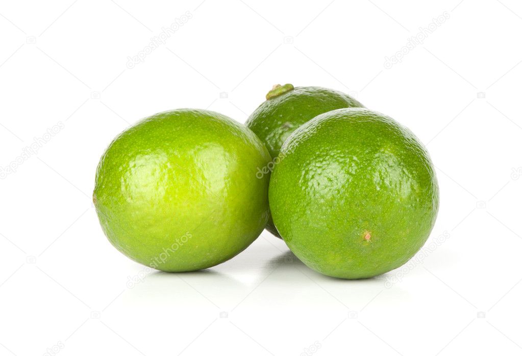 lime on white background