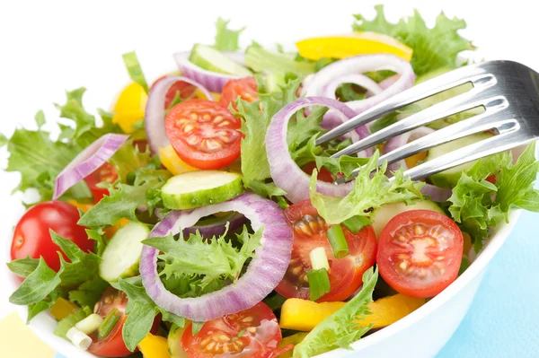 Fräsch sallad skål närbild — Stockfoto