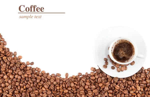 Kávé és kávébab — Stock Fotó