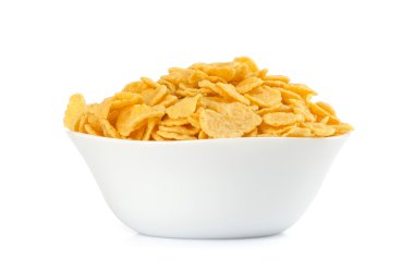Corn flakes in a bowl clipart