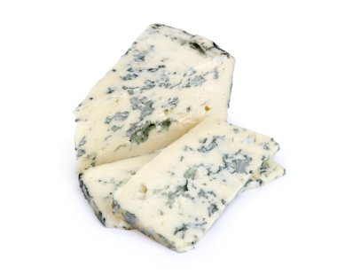 Blue cheese on a white background clipart