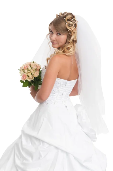 Schöne Braut posiert — Stockfoto