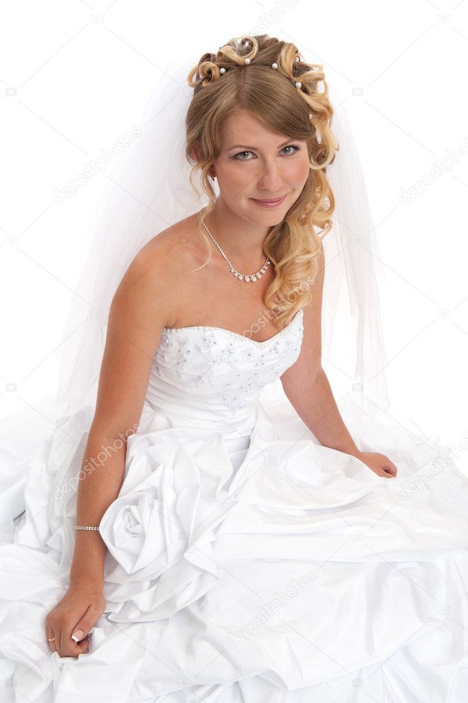 Smiling beautiful bride