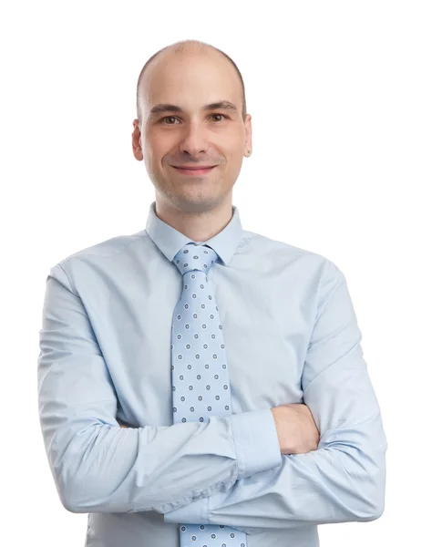 Young businessman with arms folded Stock Image