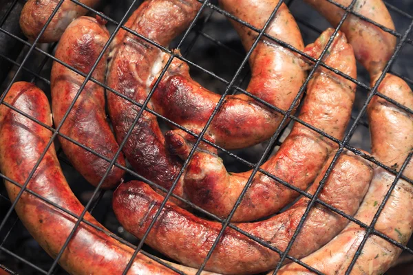 Sausages On Grill — Stock Photo, Image