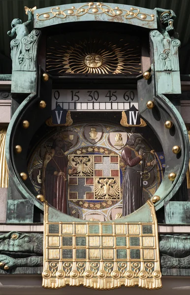 Kotwica zegar w Wiedniu — Zdjęcie stockowe