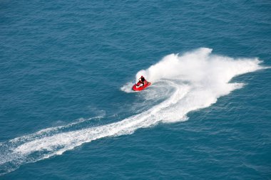 Red Jet Ski clipart