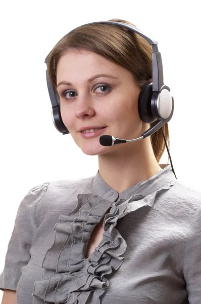 Friendly call center operator — Stock Photo, Image