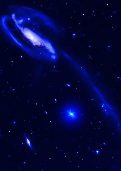 自由空间中的星系 — 图库照片