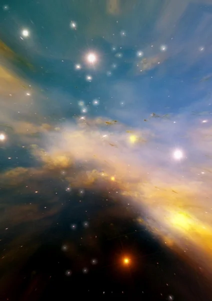 Galaxy in a free space Stock Image