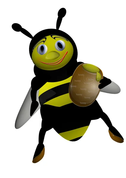 Miel y abeja — Foto de Stock