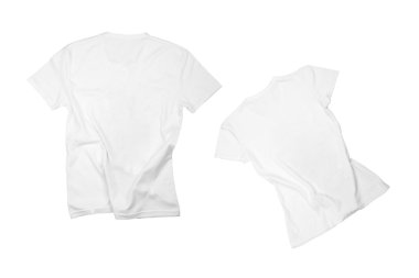 Two white t-shirts clipart