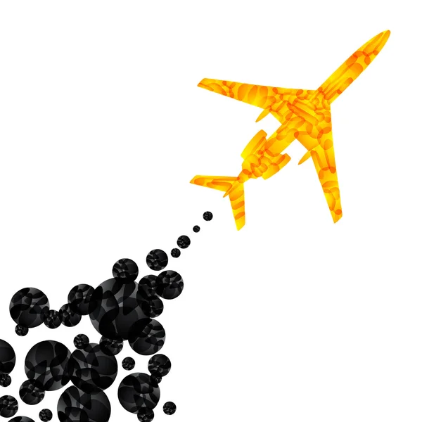 Avion, fond abstrait vectoriel — Image vectorielle