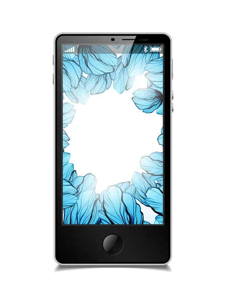 Smartphone écran tactile, modèle vectoriel — Image vectorielle