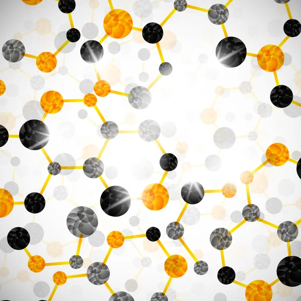 Molekylär struktur, abstrakt bakgrund — Stock vektor