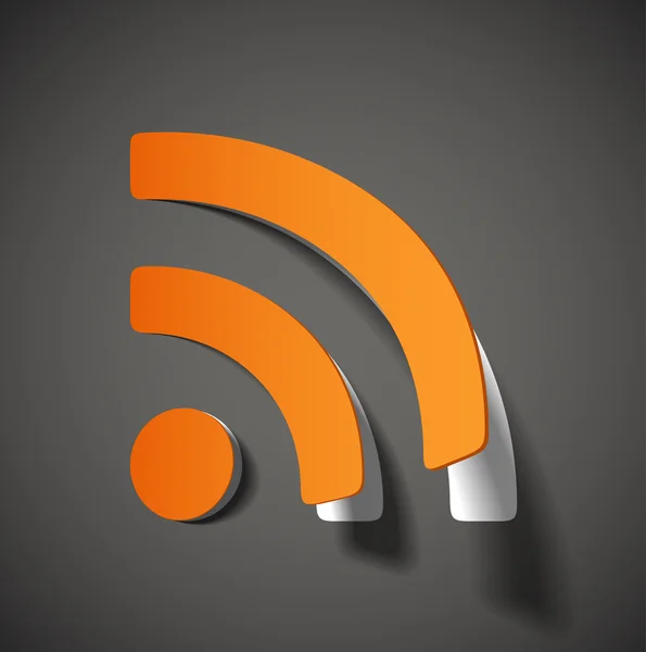 RSS наклейка — стоковий вектор