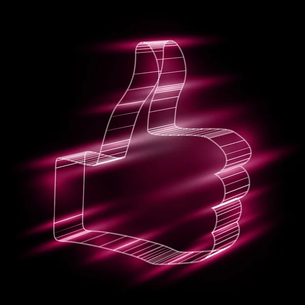 สัญลักษณ์อักษรของ LIKE ในสไตล์ 3D — ภาพเวกเตอร์สต็อก