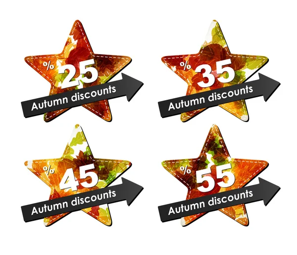 Autumn discount sale — Stock Vector