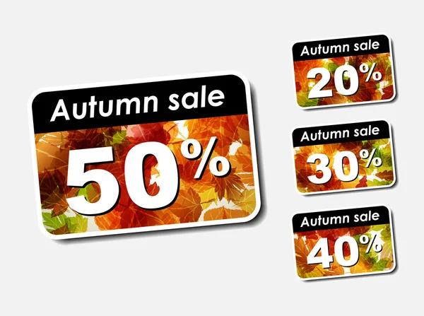 Podzimní sleva prodej — Stockový vektor