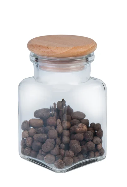 Pepper in glass jar. — Stock Photo, Image
