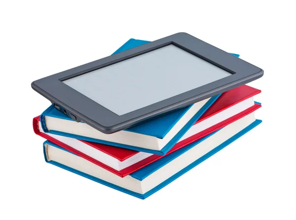 Books with e-reader. — Stock Photo, Image