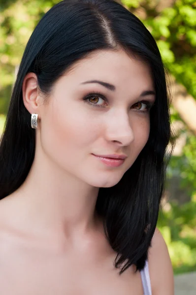 Portret van een meisje close-up. — Stockfoto